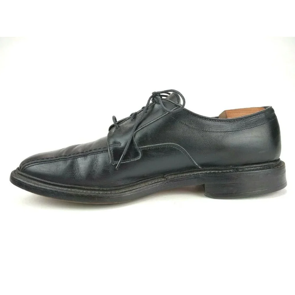 Mens ALLEN EDMONDS Oxford HILLCREST BLACK Leather Shoes Size 10 D Made In USA